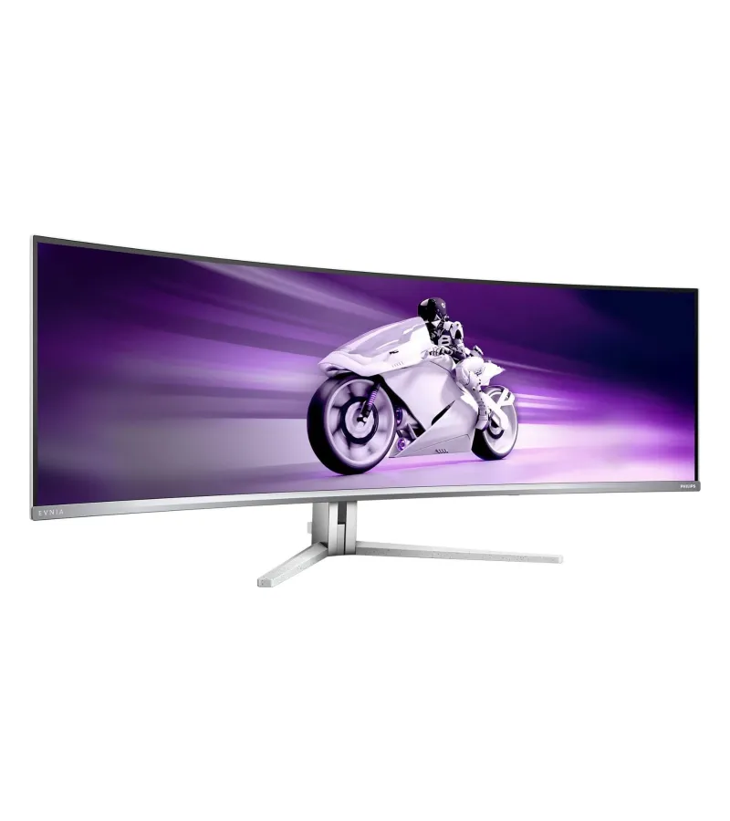 Philips Evnia 49M2C8900L 49 Zoll mieten, QD-OLED, 5120 x 1440 DQHD, 144 Hz, Ambiglow, Curved - Farbe Weiß