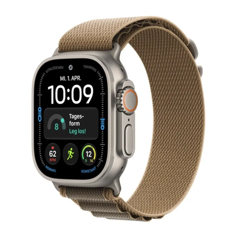 Apple Watch Ultra 4 Natur mieten, mit Alpine Loop Armband Wüstensand