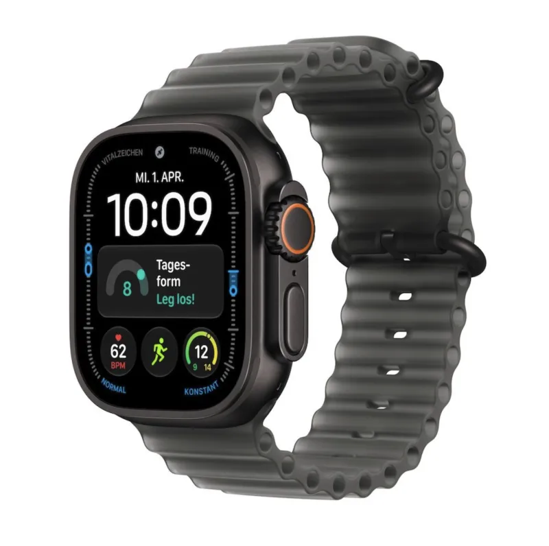 Apple Watch Ultra 4 Schwarz mieten, mit Ocean Armband Schwarz