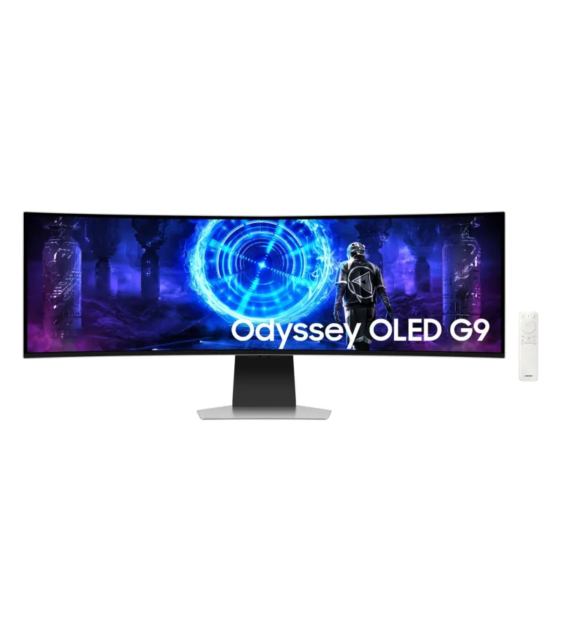 Samsung Odyssey OLED G9 G95SD 49 Zoll mieten, Smart Monitor, OLED, 5120 x 1440 DQHD, 240 Hz, WLAN - Farbe Silber