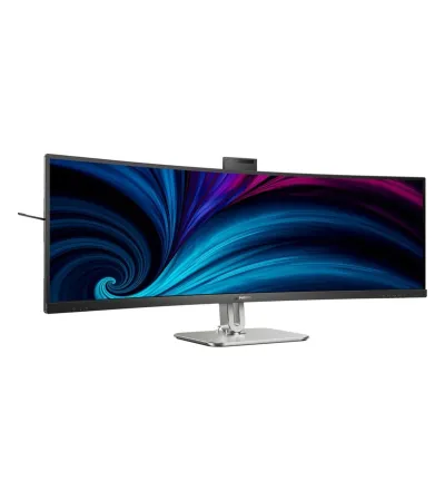 Philips 49B2U5900CH 49 Zoll mieten, VA, 5120 x 1440 DQHD, USB-C 100 W, Pop-up-Webcam, KVM, RJ45 - Farbe Schwarz/Silber