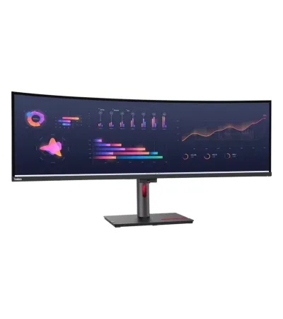 Lenovo ThinkVision P49w-30 49 Zoll mieten, IPS, 5120 x 1440 DQHD, Thunderbolt 4, RJ45, KVM, Curved - Farbe Schwarz