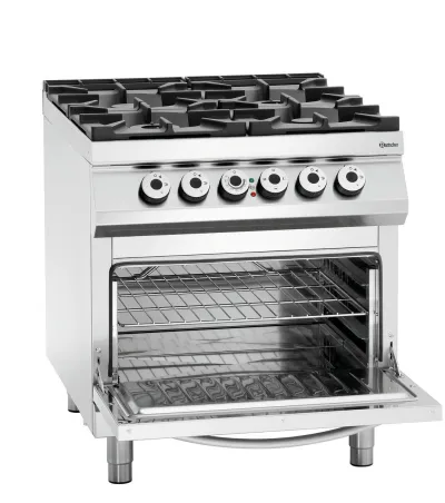 Bartscher 4 Flammen Gasherd, EBO 2/1GN bei uns mieten