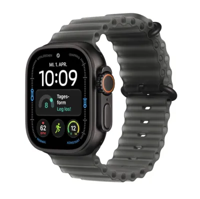 Apple Watch Ultra 4 Schwarz mieten, mit Ocean Armband Schwarz