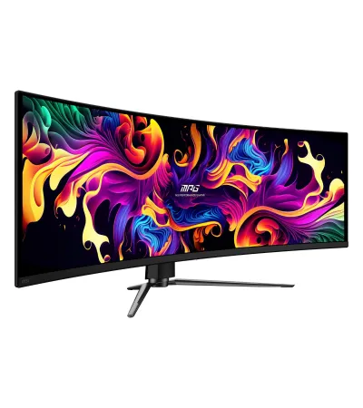 MSI MPG 491CQPXDE QD-OLED 49 Zoll mieten, 5120 x 1440 DQHD, 240 Hz, 0,03 ms, USB-C 98 W, KVM - Farbe Schwarz