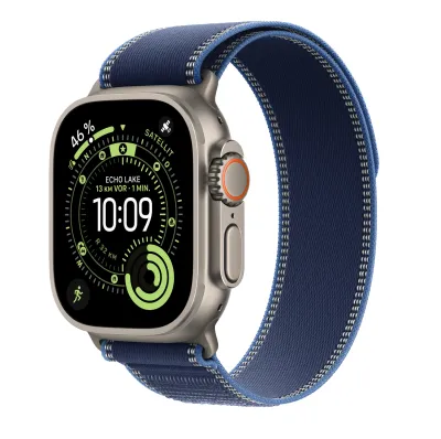 Apple Watch Ultra 3 Titan Natur mieten, mit Trail Loop Armband