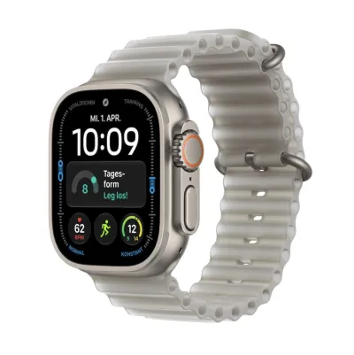 Apple Watch Ultra 4 Natur mieten, mit Ocean Armband Grau