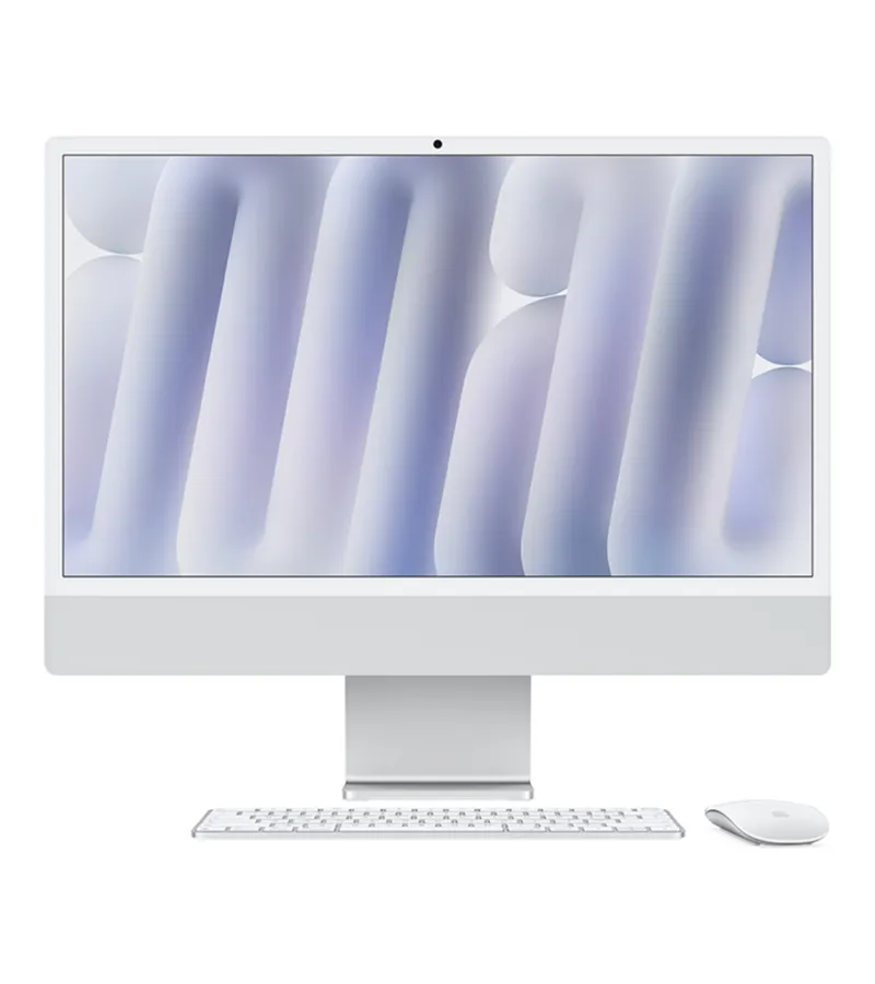 Apple iMac 24 M6 Chip mieten, 16GB RAM 256GB SSD, 12-Core CPU 12-Core GPU, Nanotexturglas, Silber MH2U4D/A