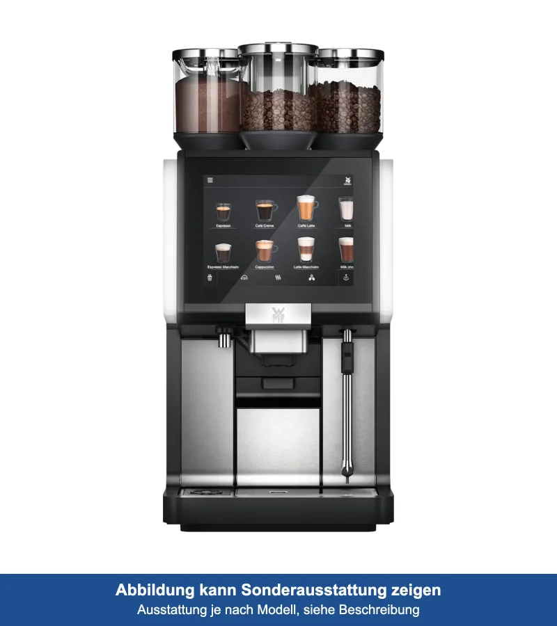 WMF 5000 S+ mit Festwasseranschluss mieten, 1 Mühle und Dynamic Milk, 400 V
