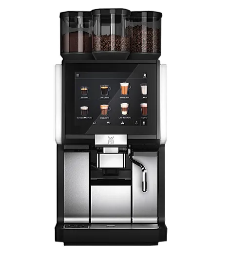 WMF 1500 S+ mit Festwasseranschluss mieten, 2 Mühlen, Schokopulver und Dynamic Milk, 2-Milk Solution