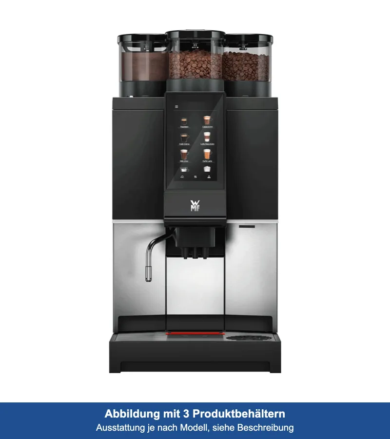 WMF 1300 S mit Wassertank mieten, 2 Mühlen, Basic Milk und Basic Steam