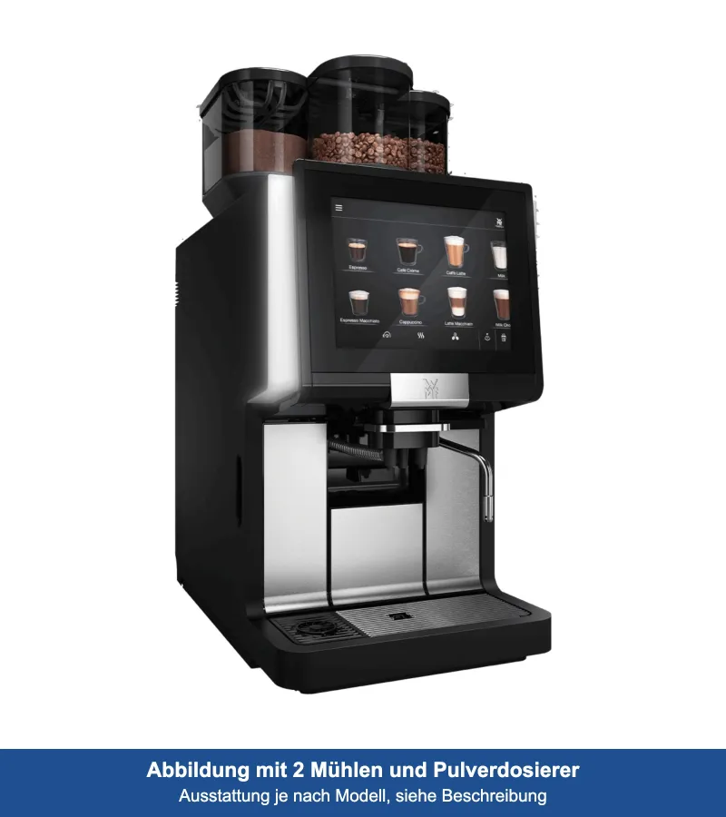 WMF 1500 S+ mit Festwasseranschluss mieten, 1 Mühle und Easy Milk