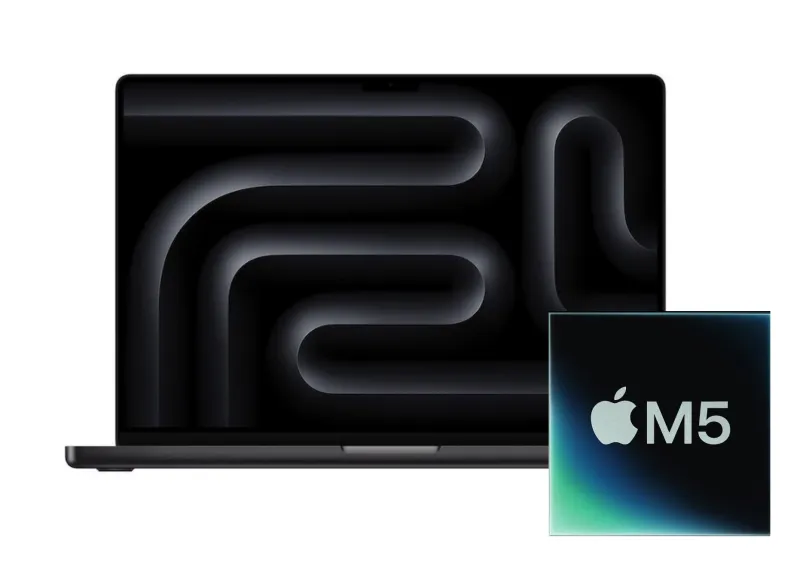 Apple MacBook Pro 14 M5 Chip mieten, 24GB/1TB SSD, Space Schwarz MDE34D/A