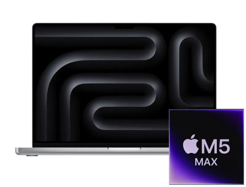 Apple MacBook Pro 16 M5 Max Chip mieten, 36GB RAM 2TB SSD, 18-Core CPU 32-Core GPU, Silber, MGE74D/A