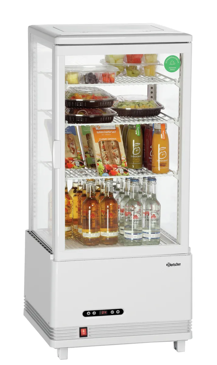 Bartscher Mini-Kühlvitrine 78L-WE/L bei uns mieten