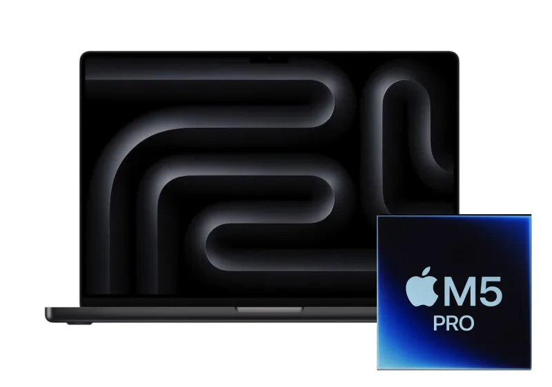 Apple MacBook Pro 14 M5 Pro Chip mieten 18-Core CPU 20-Core GPU 24GB/2TB SSD, Space Schwarz, MGDT4D/A